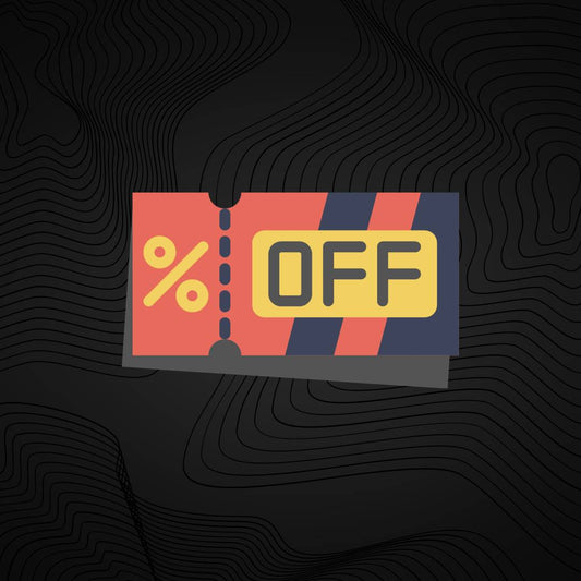 Bild eines Gutscheines der Firma Red auf schwarzem Hintergrund mit Linien