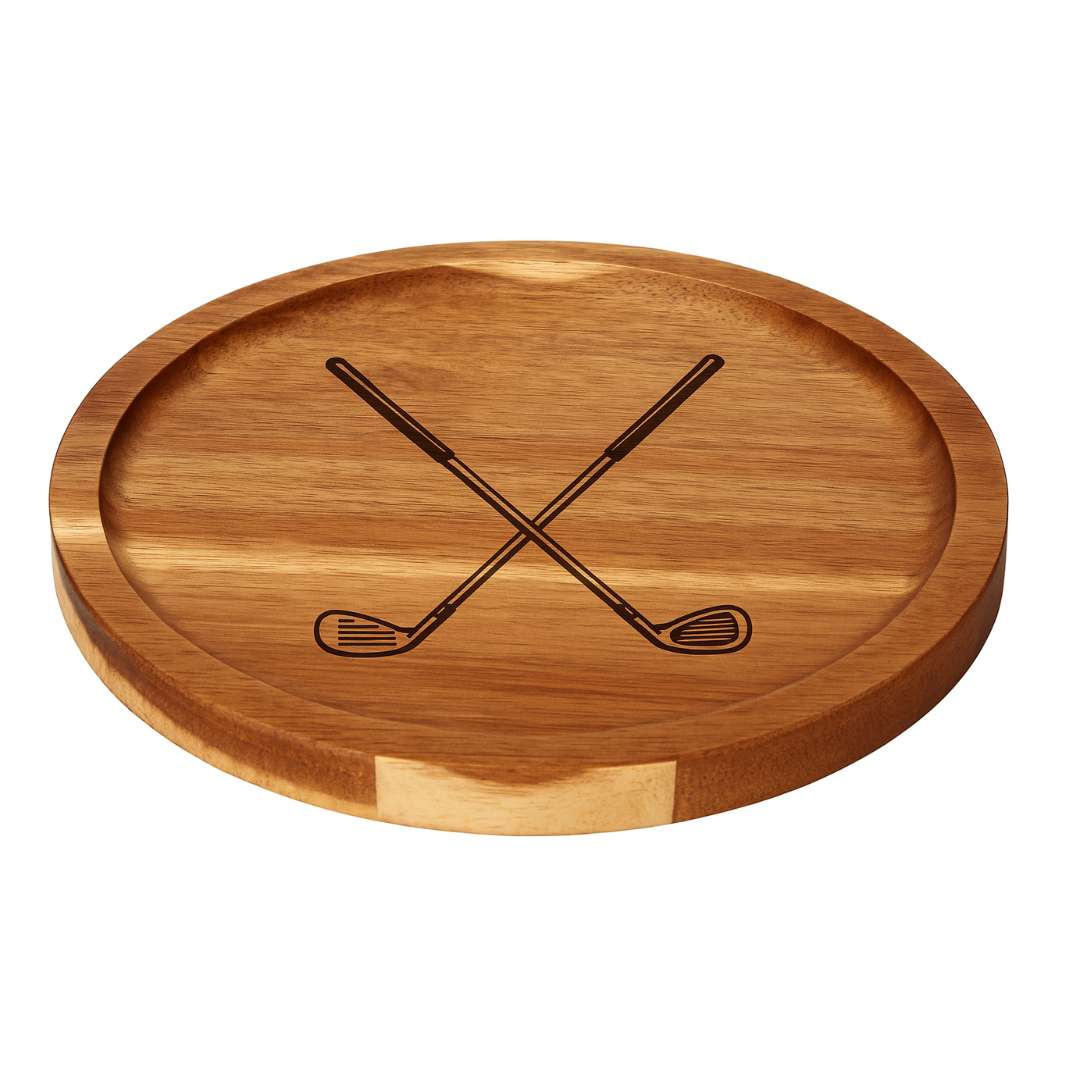 Rundes Holzbrett mit Lasergravur – personalisierbar mit Motiv oder Namen
