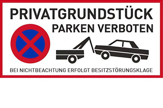 Parkplatzschild aus Aluminium