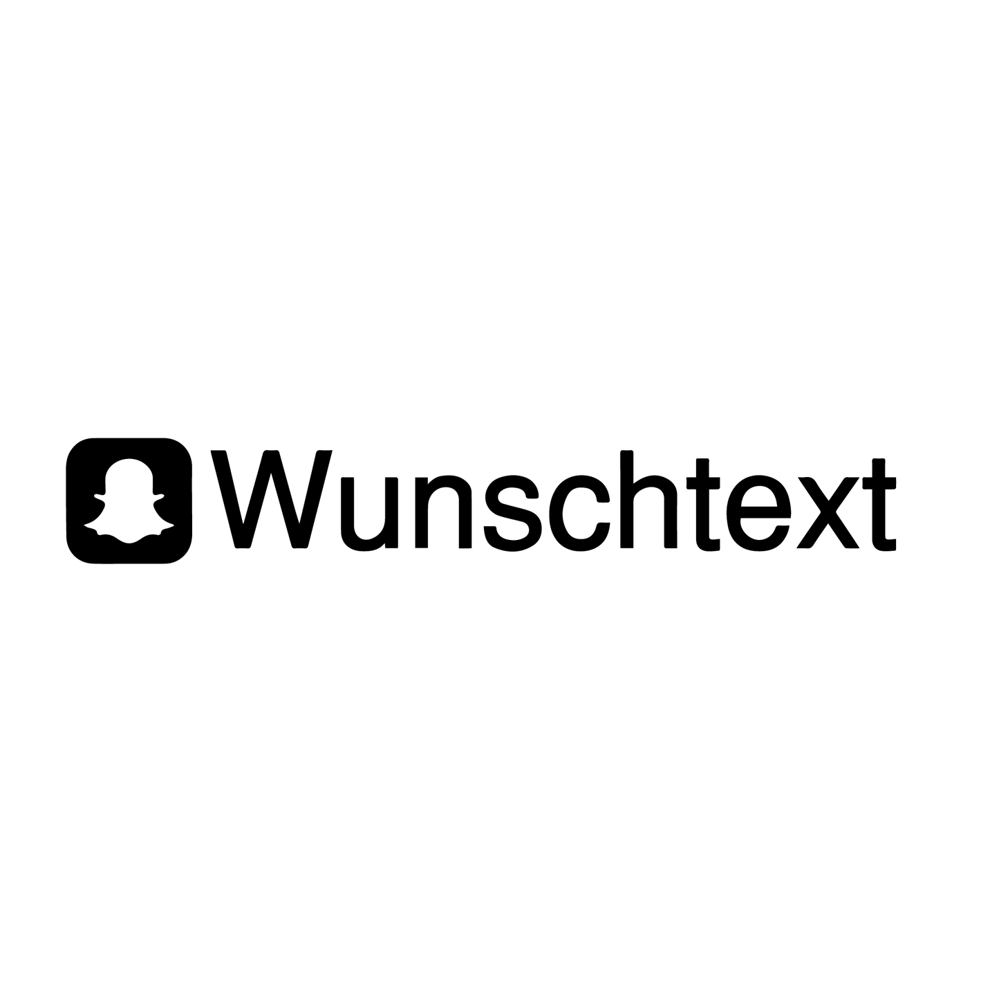Aufkleber mit dem Snapchat Logo mit Wunschtext