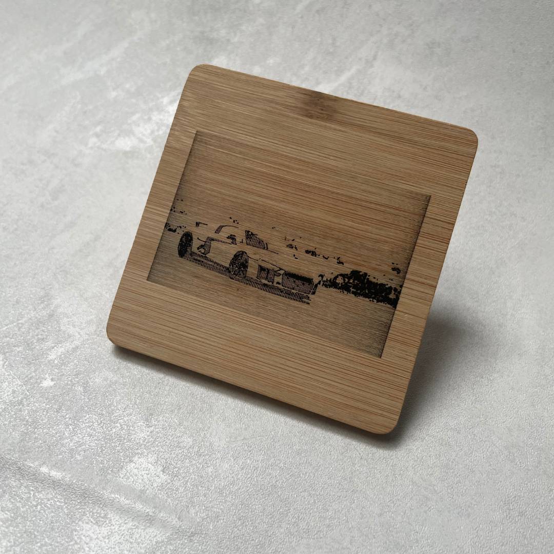 Bambus Untersetzer mit Wunschmotiv - Red-Edition Design