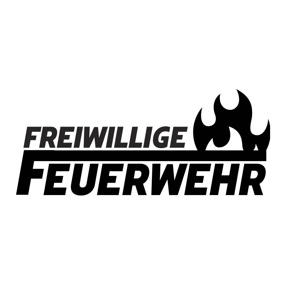 Freiwillige Feuerwehr Schriftzug Sticker - Red-Edition Design