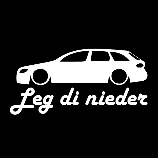 "Leg di nieder" Sticker - Red-Edition Design
