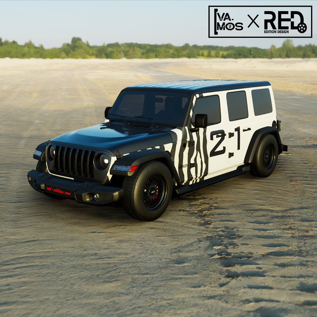 Modern Zebra Design - Red-Edition Design