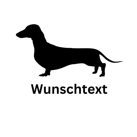 Dackel mit Wunschtext