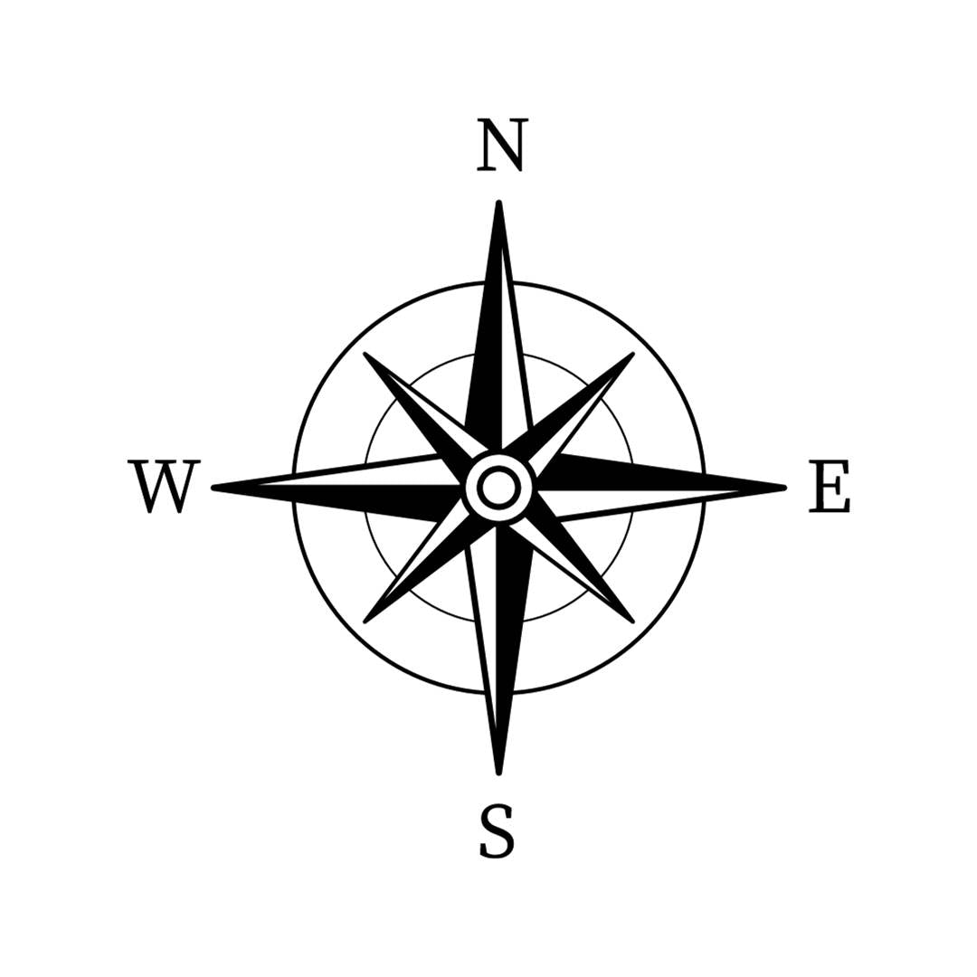 Kompass Aufkleber