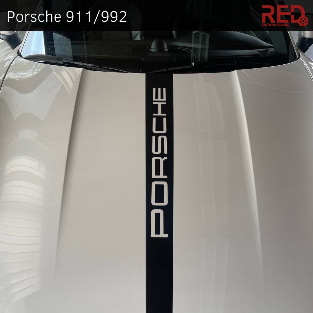 Motorhauben Aufkleber passend für Sportwagen 911 – Red-Edition Design by  Lucas Jölli