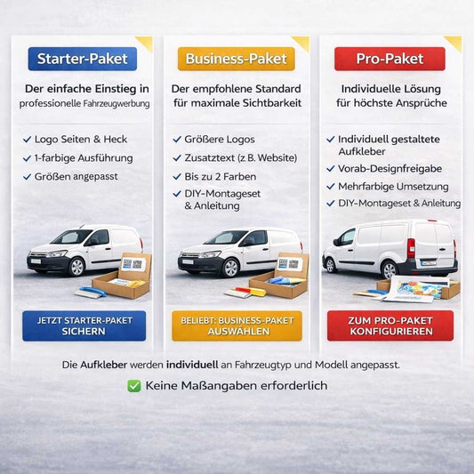 Fahrzeugwerbung zum Selberkleben | Auto Branding Starter-Kit