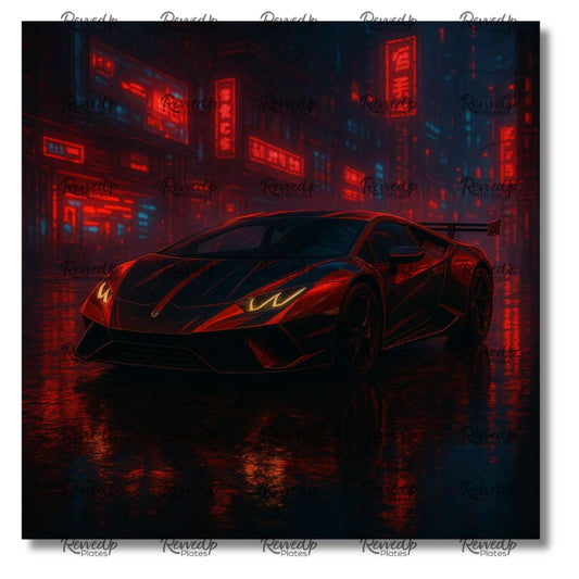 RevvedUp Plate- Huracán Cyber Punk Edition