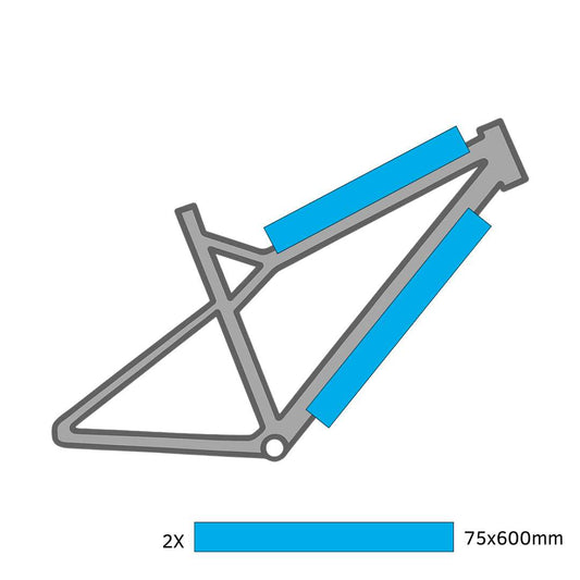 Schutzfolie MTB/Fahrrad Rahmen Oben u. Unten