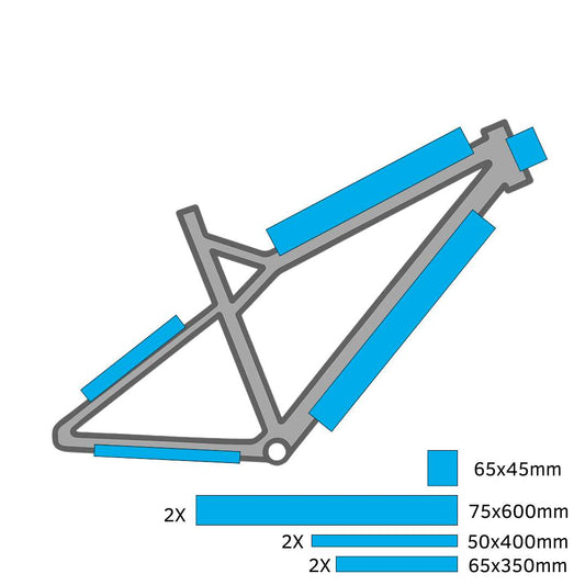 Schutzfolie MTB/Fahrrad Rahmen Komplettset