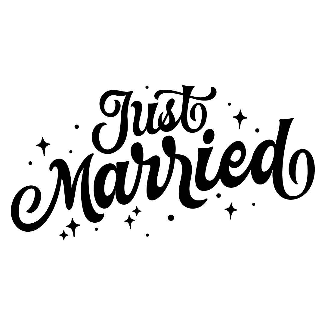 Just married Sticker