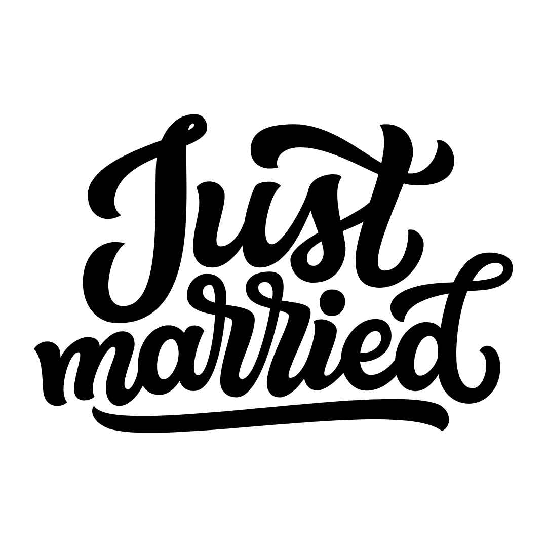 Just married Sticker