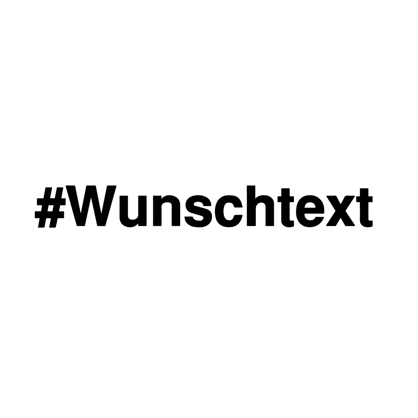 Aufkleber mit dem Hashtag Logo mit Wunschtext