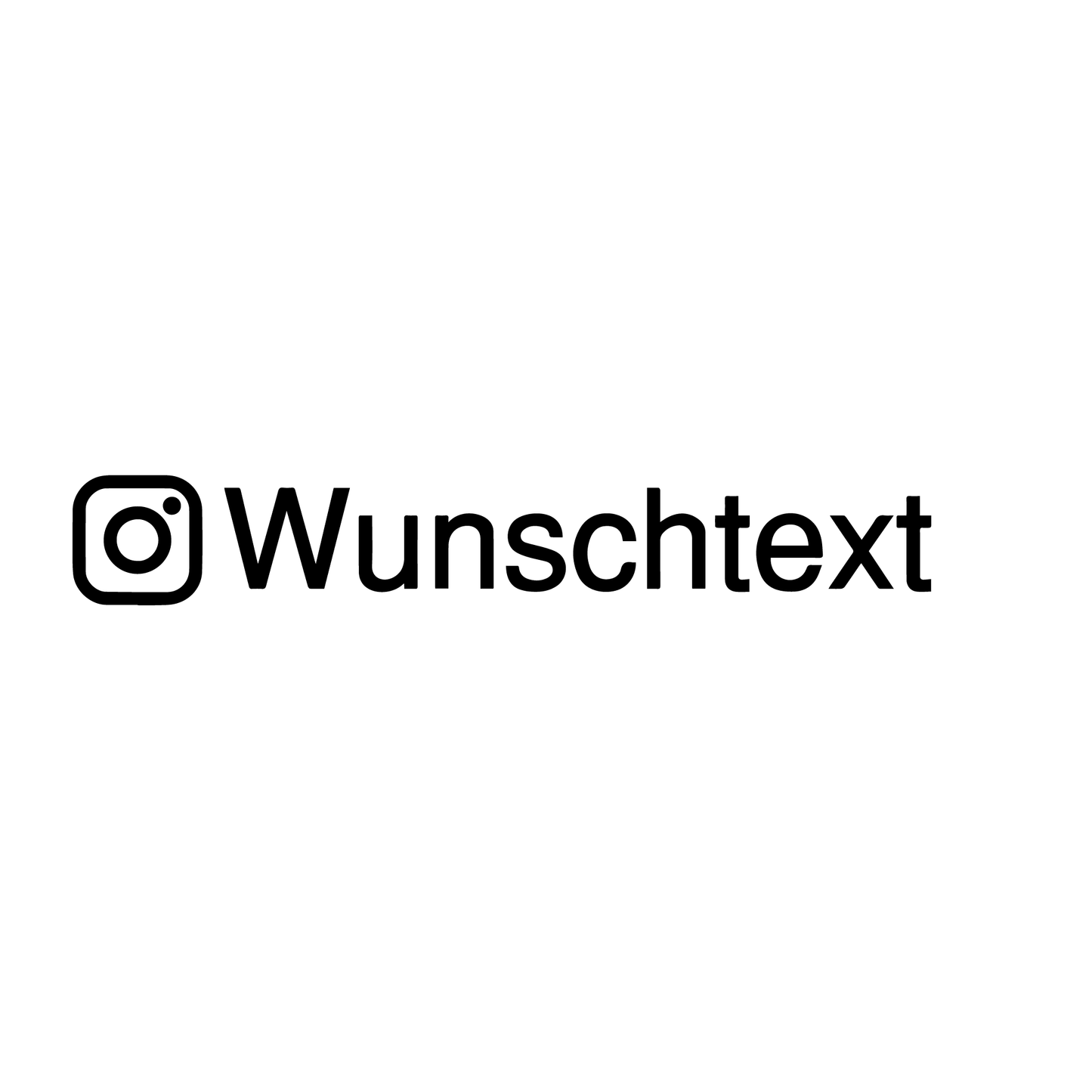 Aufkleber mit dem Instagram Logo mit Wunschtext