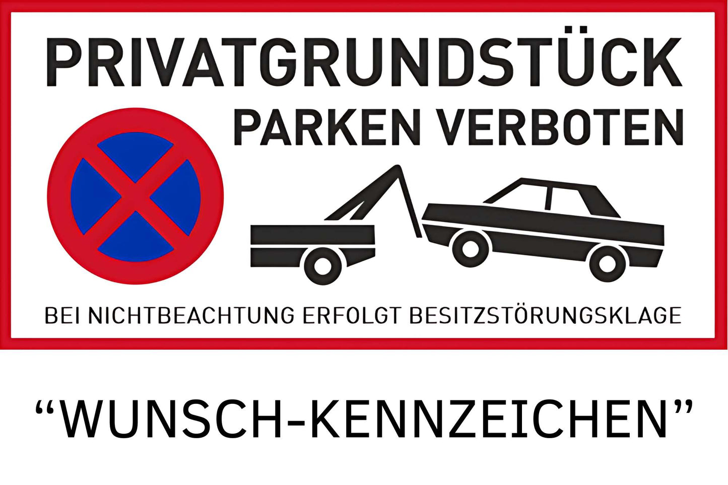 Parkplatzschild aus Aluminium