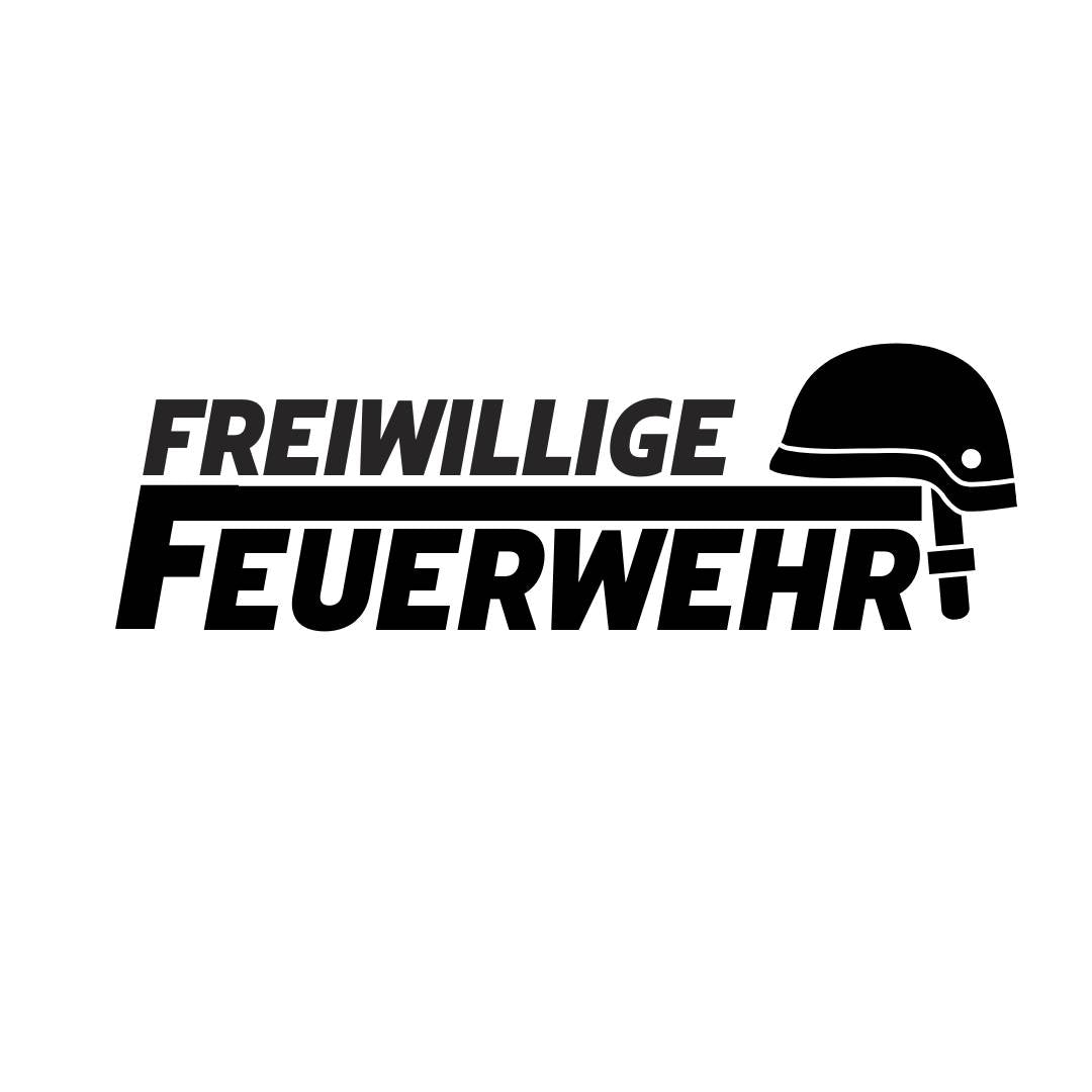 Freiwillige Feuerwehr Schriftzug Sticker - Red-Edition Design