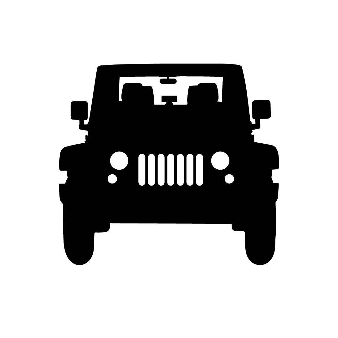 Jeep Front Sticker - Red-Edition Design