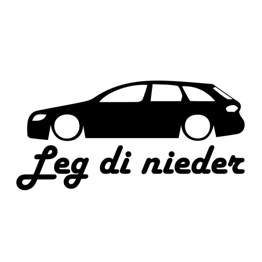 "Leg di nieder" Sticker - Red-Edition Design